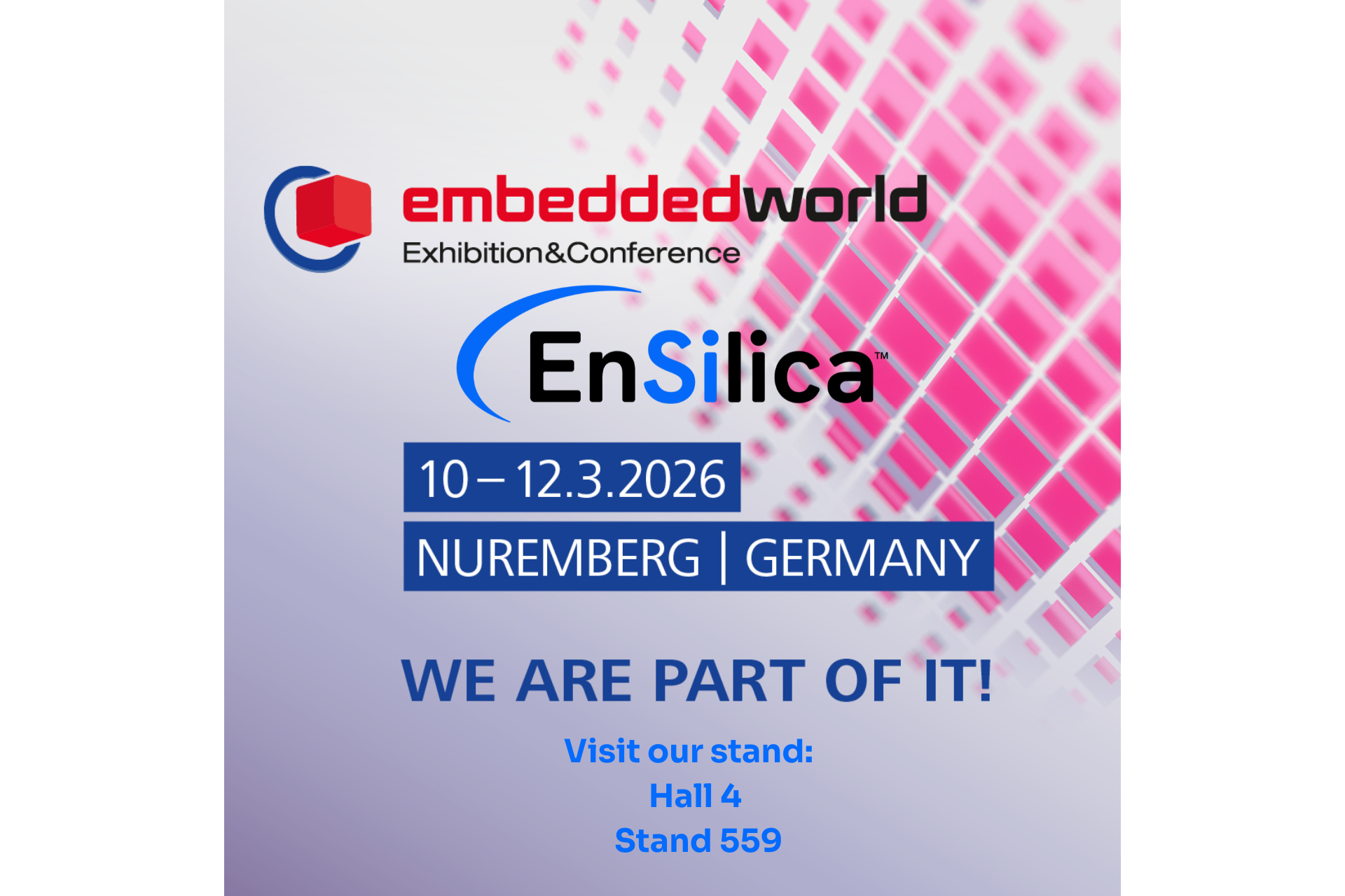 EnSilica to exhibit at Embedded World 26